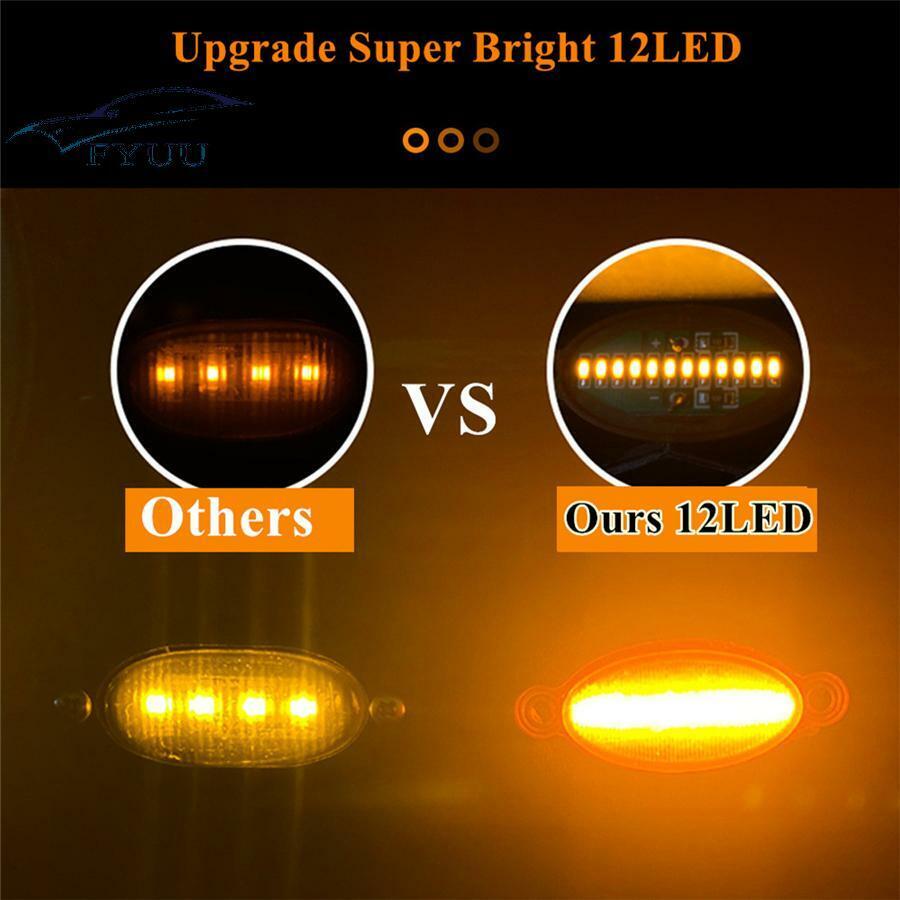 3 Pcs For Ford F150 250 350 Raptor Front Grille Smoked Lens Amber 12 LED Lights