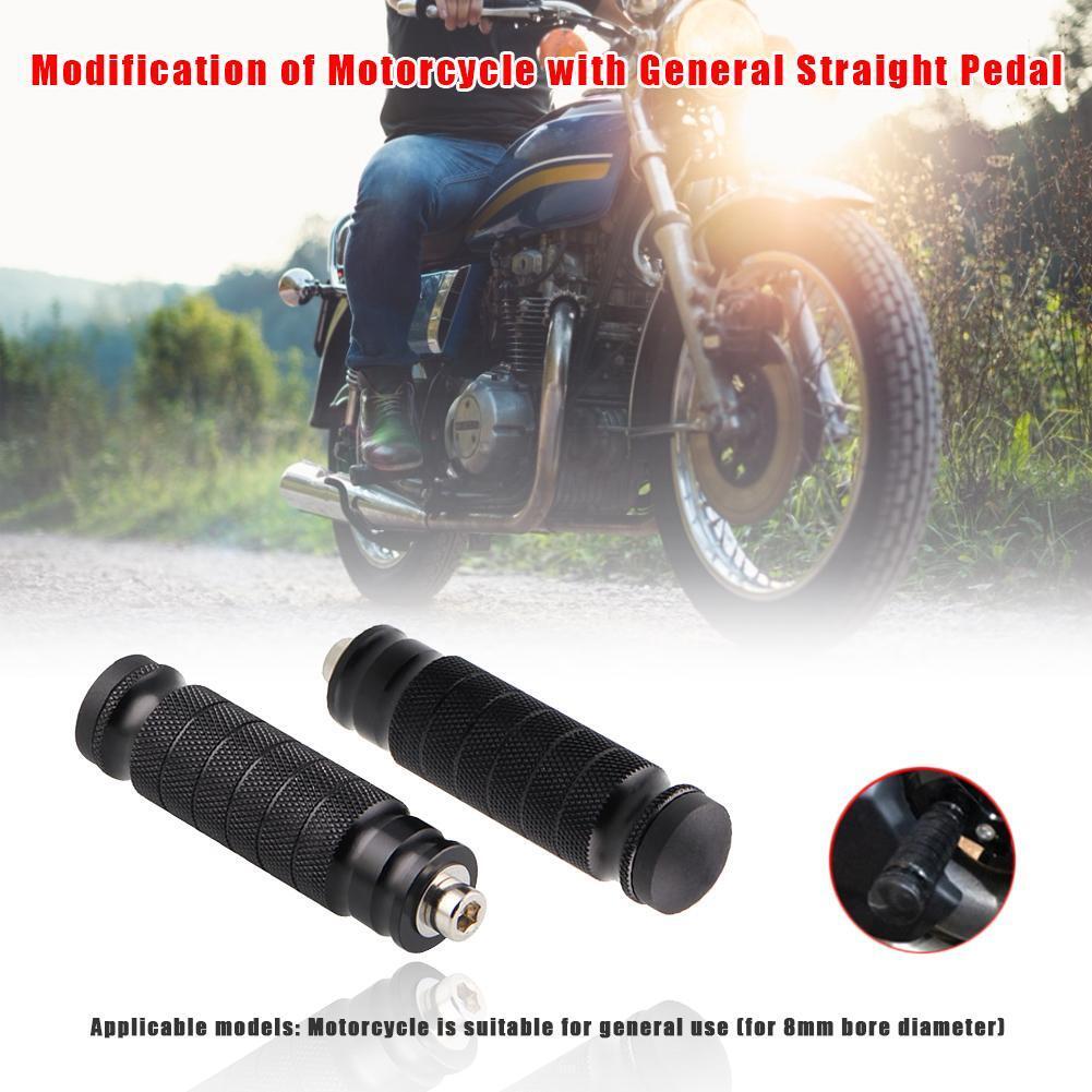 2pcs Universal CNC Motorcycle Rear Footrests Footpegs Foot Pegs Pedals M8