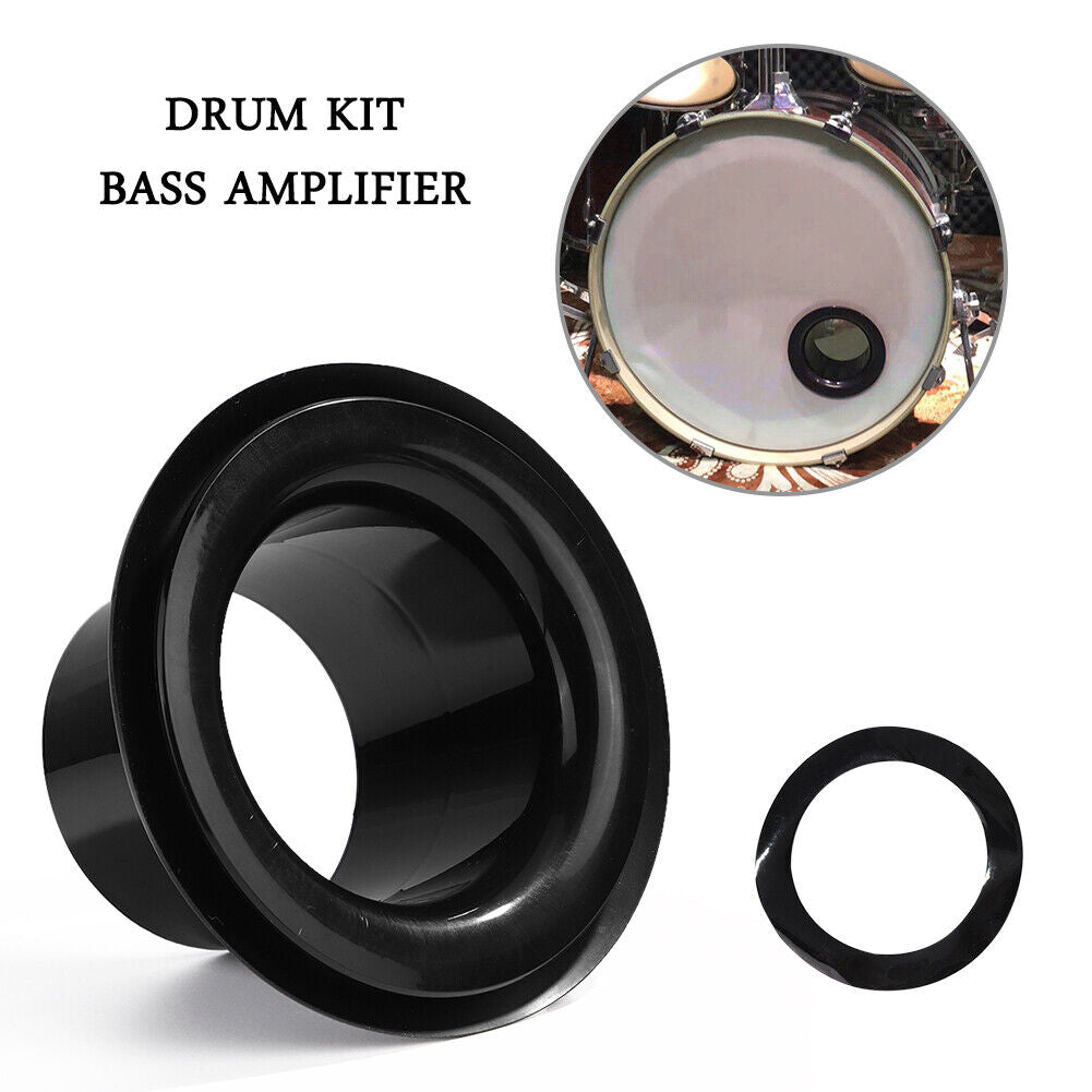 Drum Bottom Microphone Loudspeaker Bass Voice Amplifier Percussion (Black)