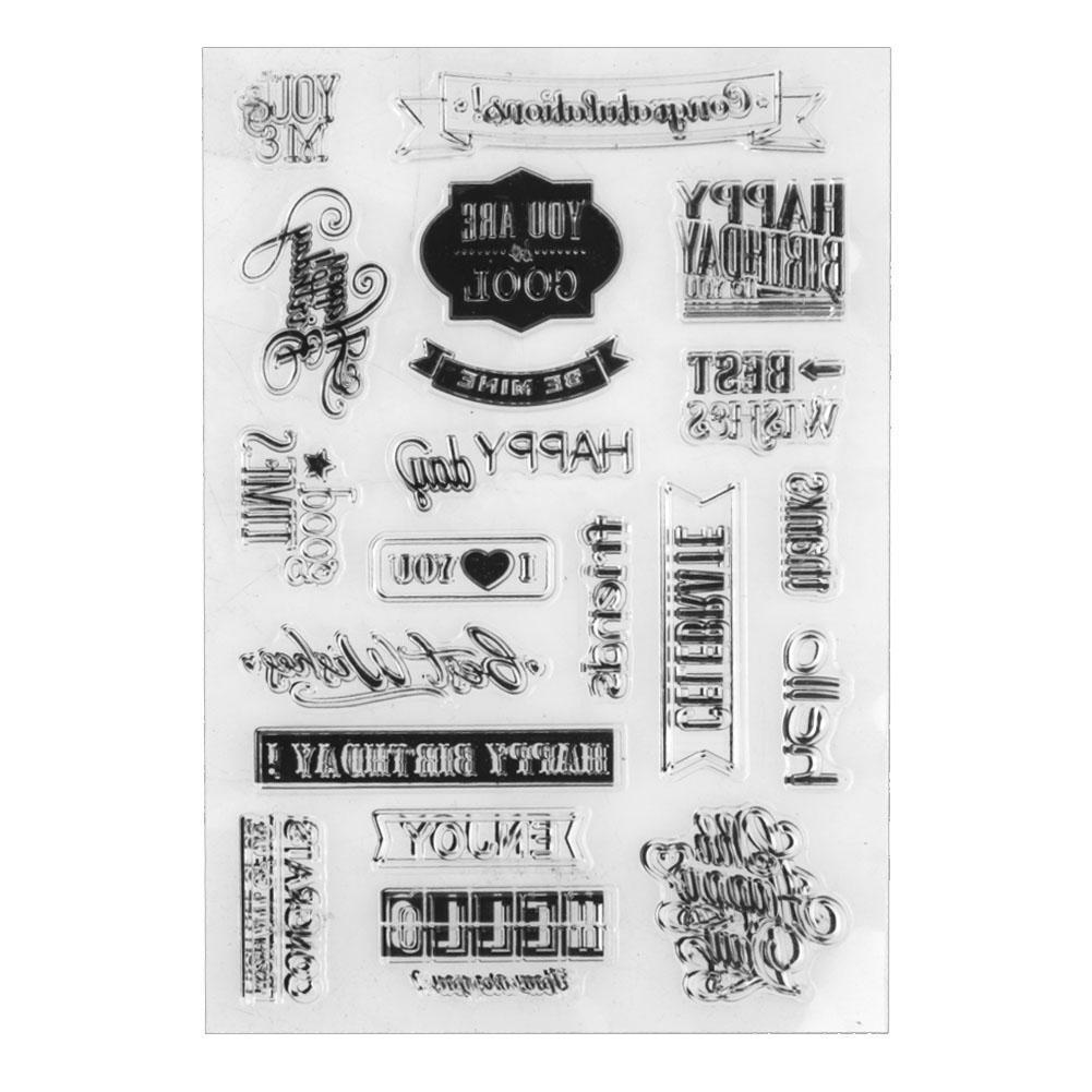 Silicone Transparent Clear Stamp Seal DIY Happy Birthday Scrapbooking Decor