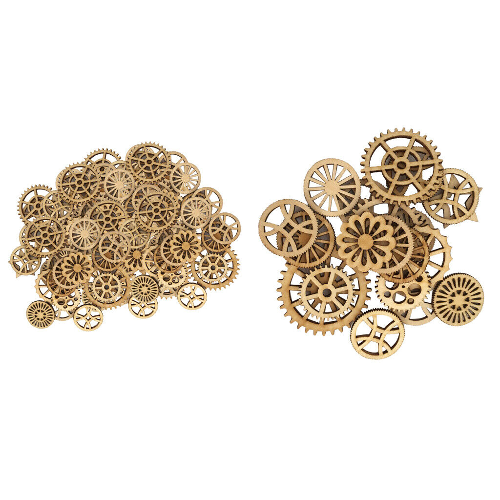 150pack Mixed Hollow Gear Unfinished  Pieces  Hanging Embellishments