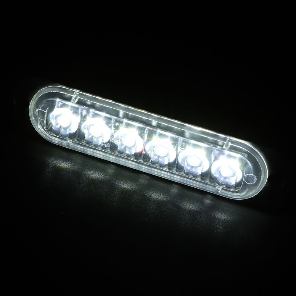 SUV Black 6 Lights Driving Lamp LED Work Light Turn Signal Headlight Fog Lamps