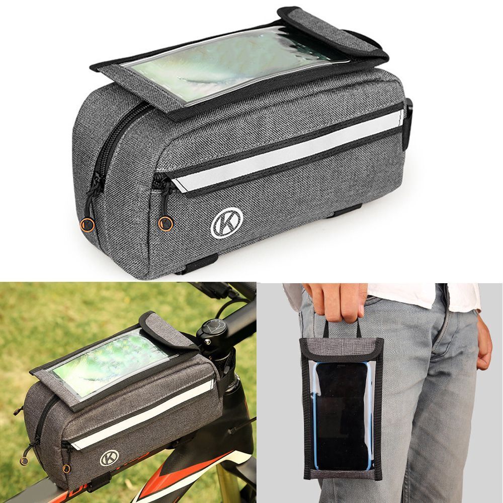 Holder Bicycle Frame Storage Bag Top Tube Pannier Touch Screen Bicycle Bags