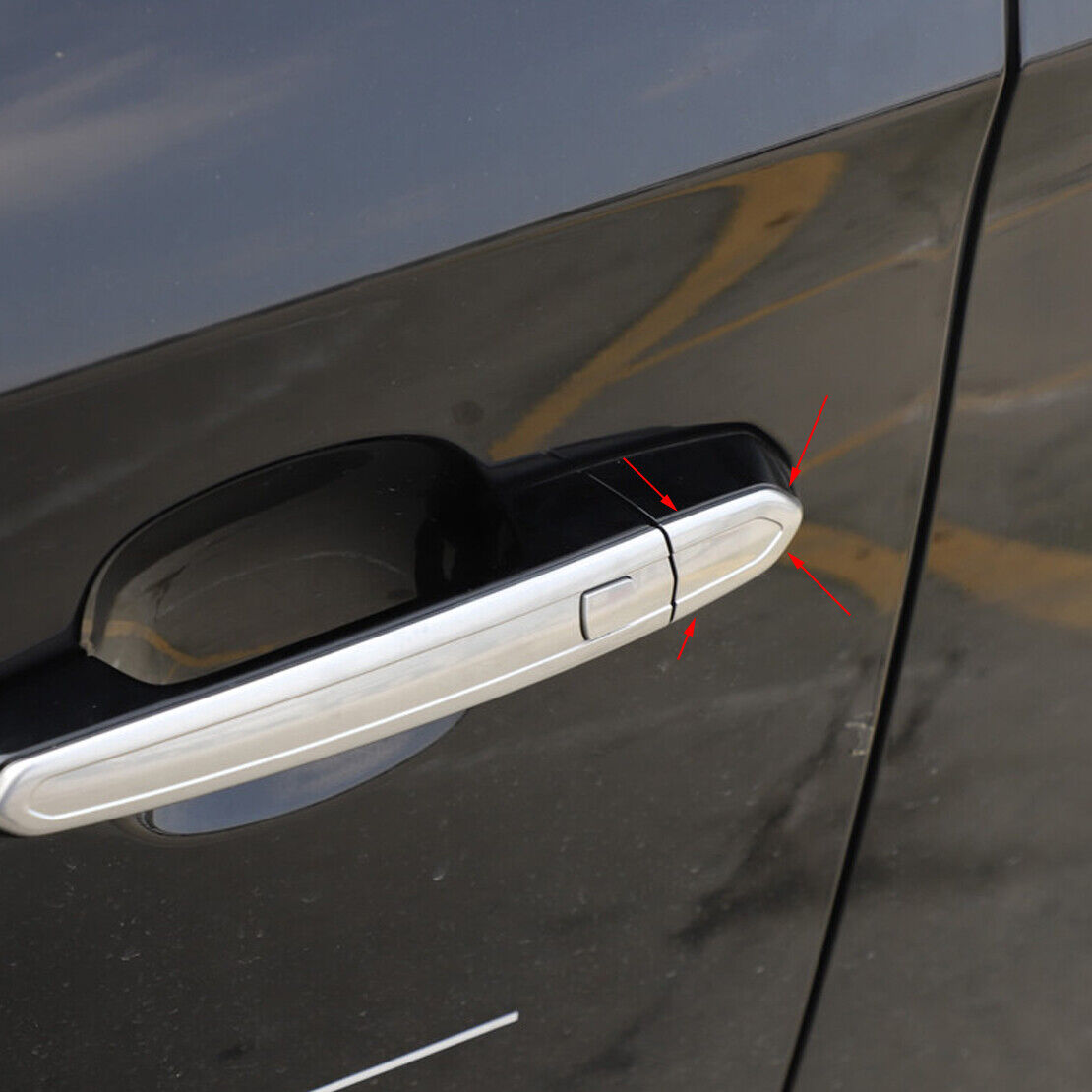 1x Door Lock Cylinder Chrome Cover Trim Cap fit for Cadillac ATS XTS CT6 CTS Acc