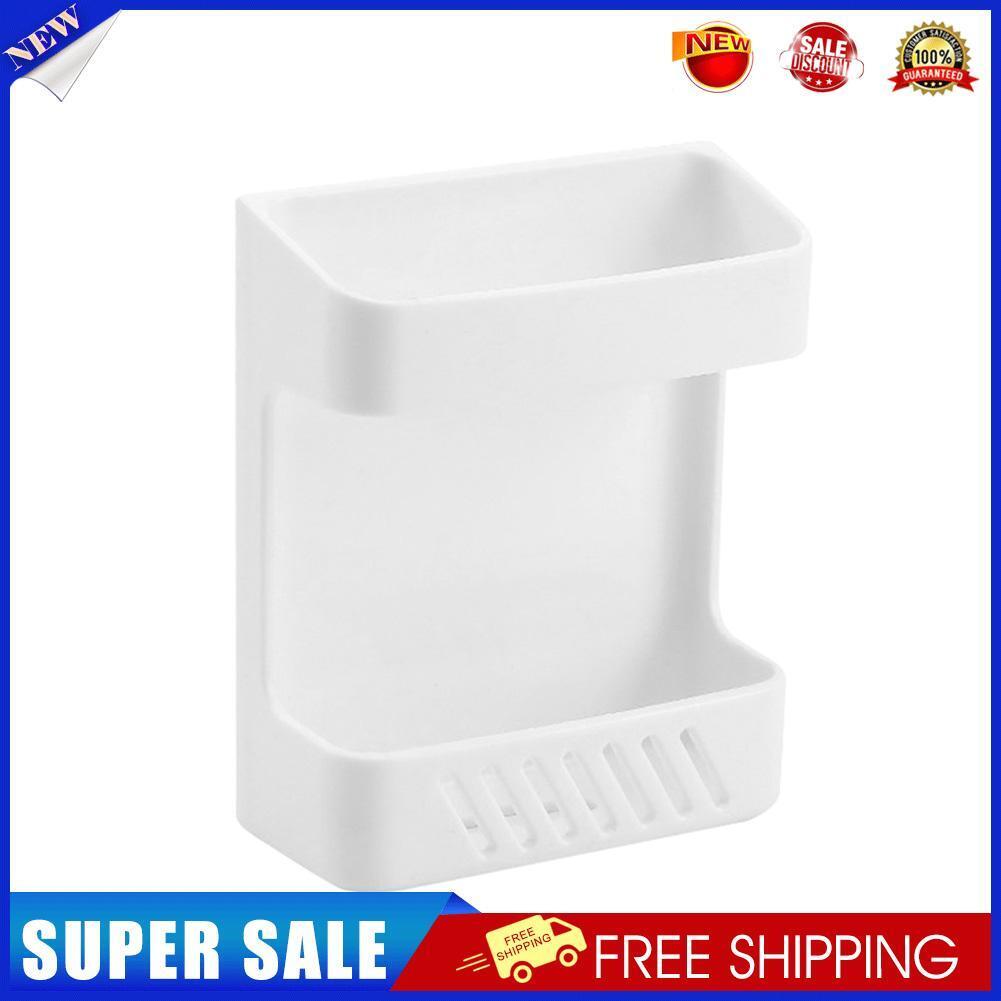 Wall Organizer Adhesive Remote Control Phone Charging Plug Holder (White)
