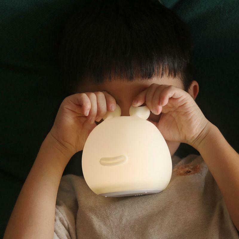 Cute Soft Slug Shape Night Light with Touch Control USB Rechargeable Desktop
