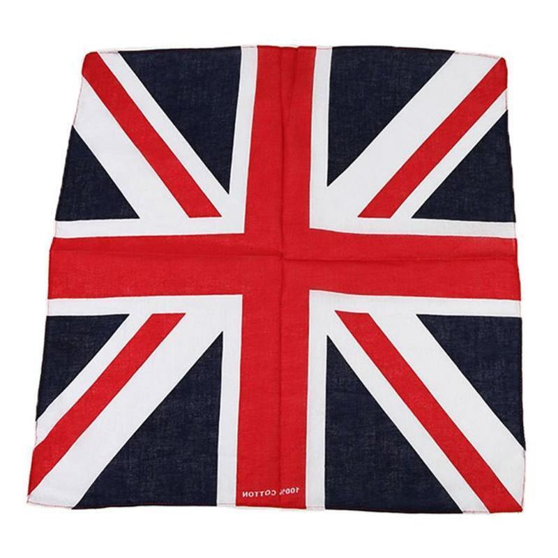 Union Jack Print Bandana Square Scarf Wrap Headband Motorcycle Sports Wristband