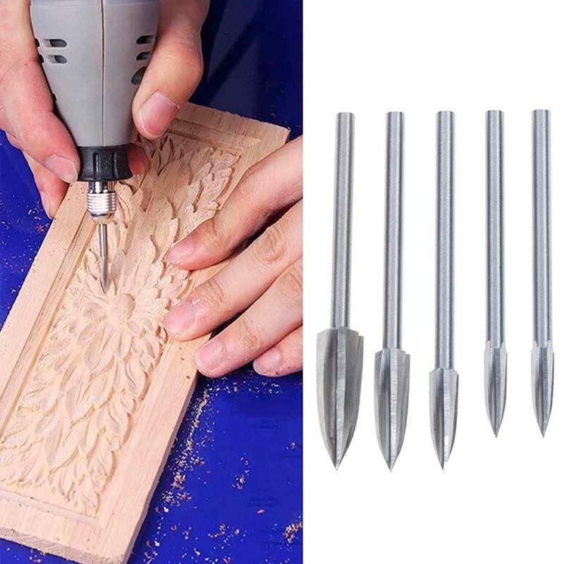 10 Pieces Wood Carving Drill Bit for DIY Woodworking Drilling Engraving Polish