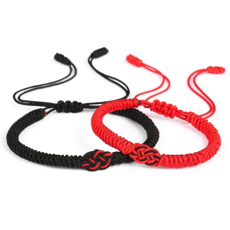 Adjustable Diamond Knot Double Money Knot Hand Rope Female Bracelet Couple Gift