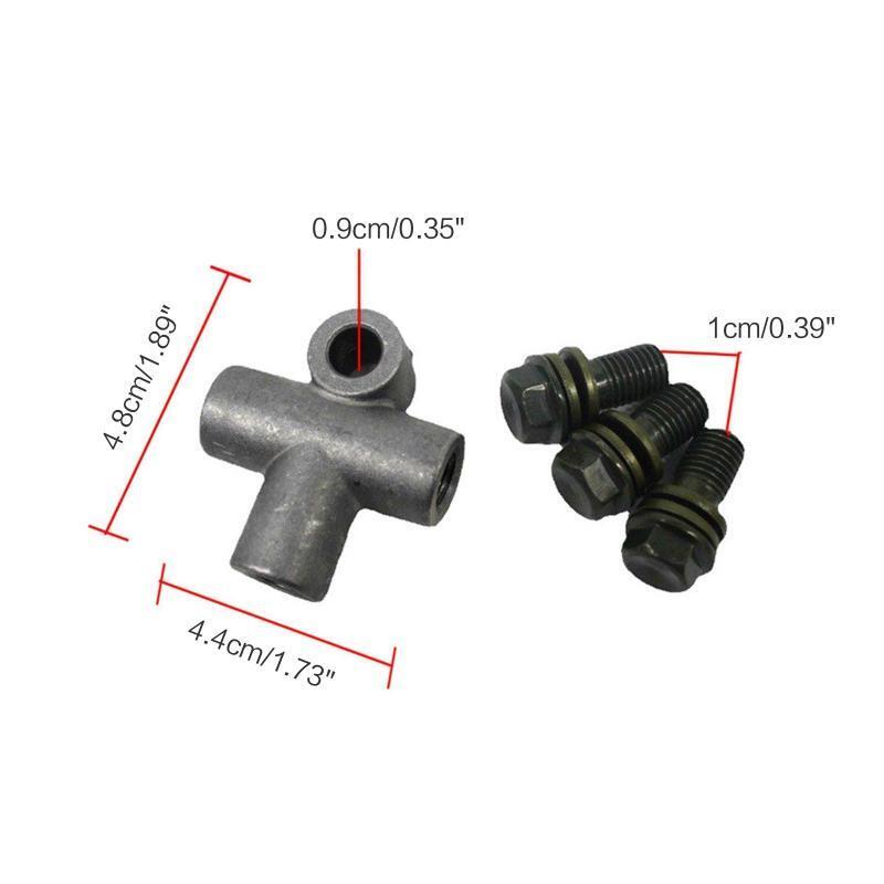 Universal Motorcycle Brake Hose Line CNC Pipe Connect Coupling Tee 3 Way Adapter