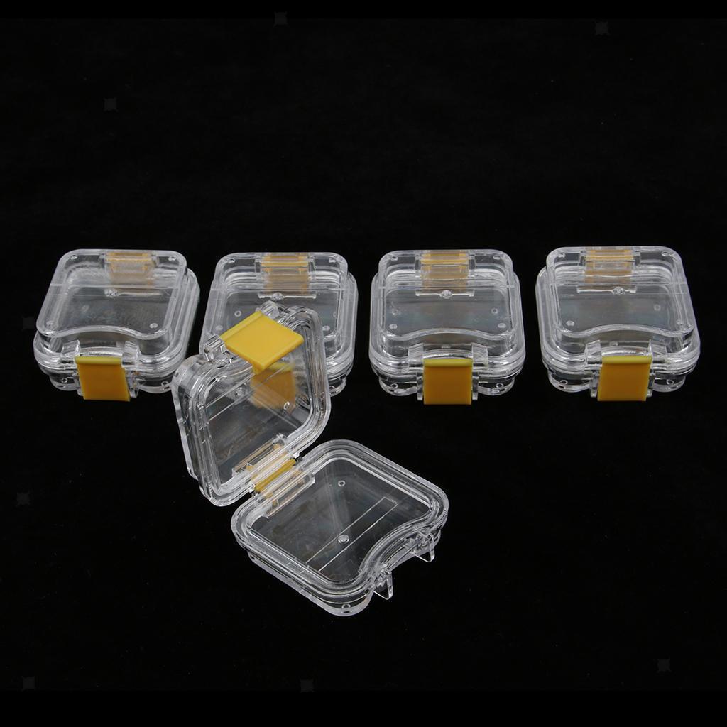 5 Pieces Mouth Guard Case Orthodontic Retainer Box Denture Storage Container