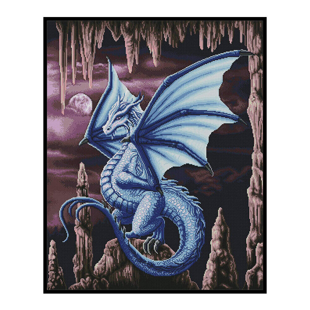 11CT Full Cross Stitch Valley Pterosaur Counted DIY Animal Embroidery Kits
