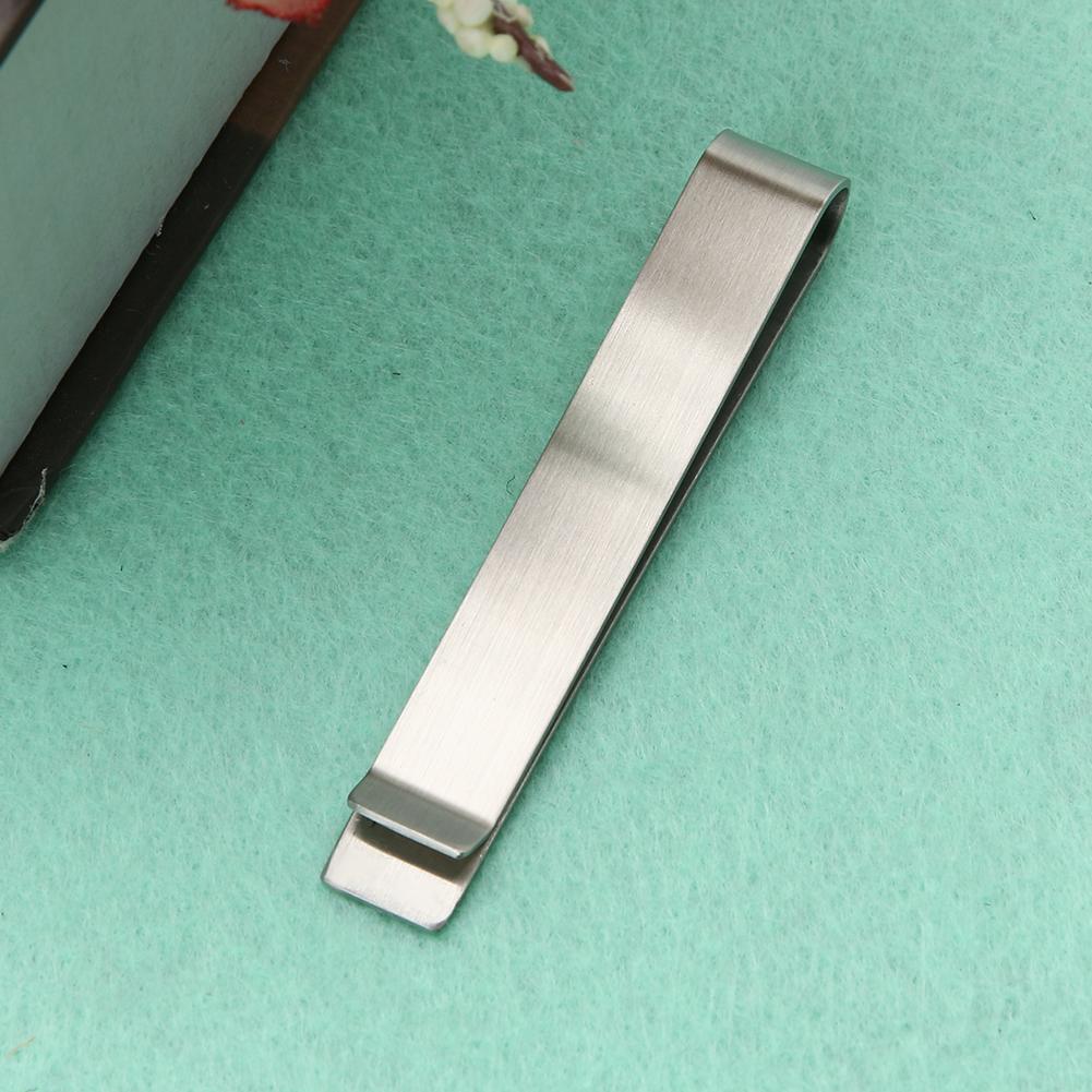 Long Metal Stainless Steel Money Clip Collar Card Clip Cash Holder Folder