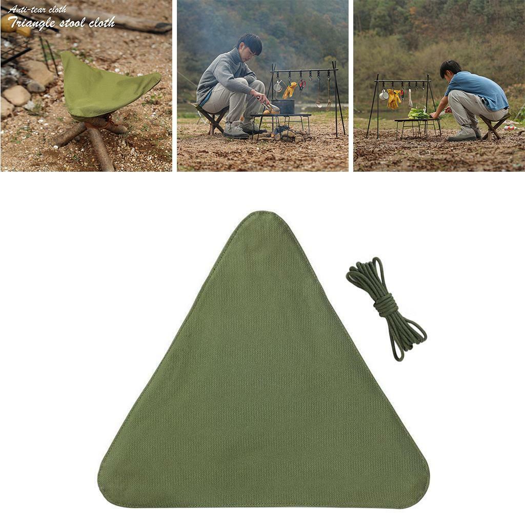 Stool Cloth Outdoor Triangle   Fabric Travel Fishing Picnic Beach