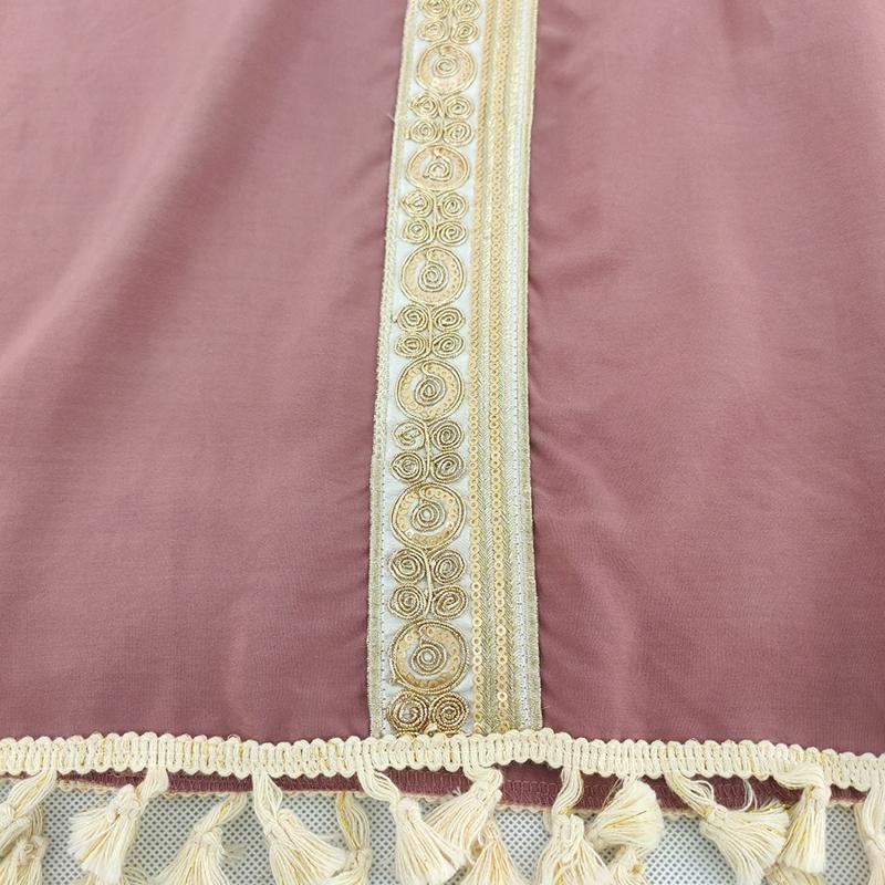 Women Kaftan Robe Batwing Sleeve Beach Cover Up Embroidery Tassel Maxi Dress