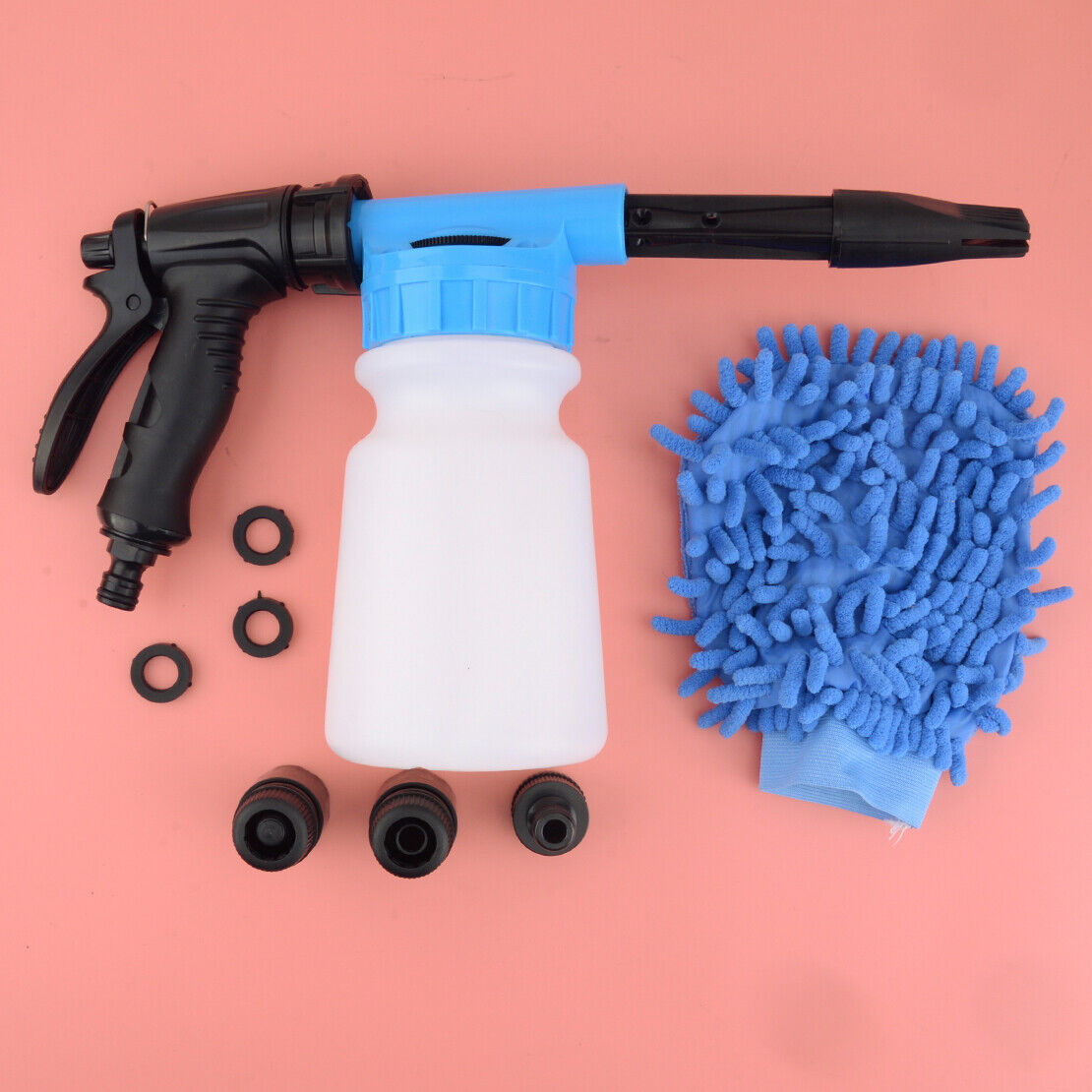 Snow Foam Washer Gun & Spray Pressure Jet Bottle Set Car Wash Soap New