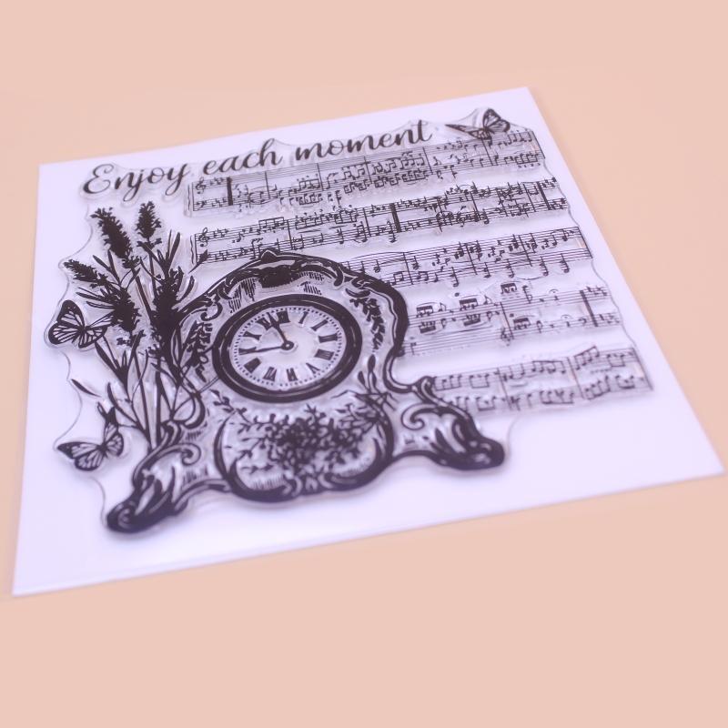 Enjoy Each Moment Clear Stamp Seal Handmade Crafts Embossing Decor