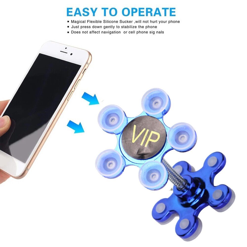 Magic Suction Cup Phone Holder Double-Sided Sucker Mobile Bracket (Blue)