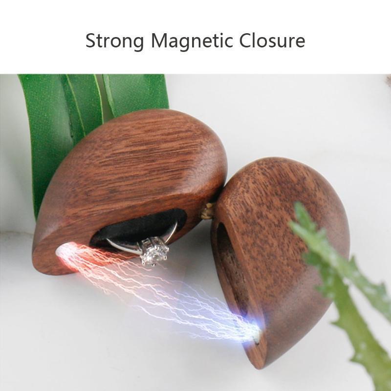 Women Wood Decorative Box with Lid Ring Box Jewelry Holder for Proposal Birthday