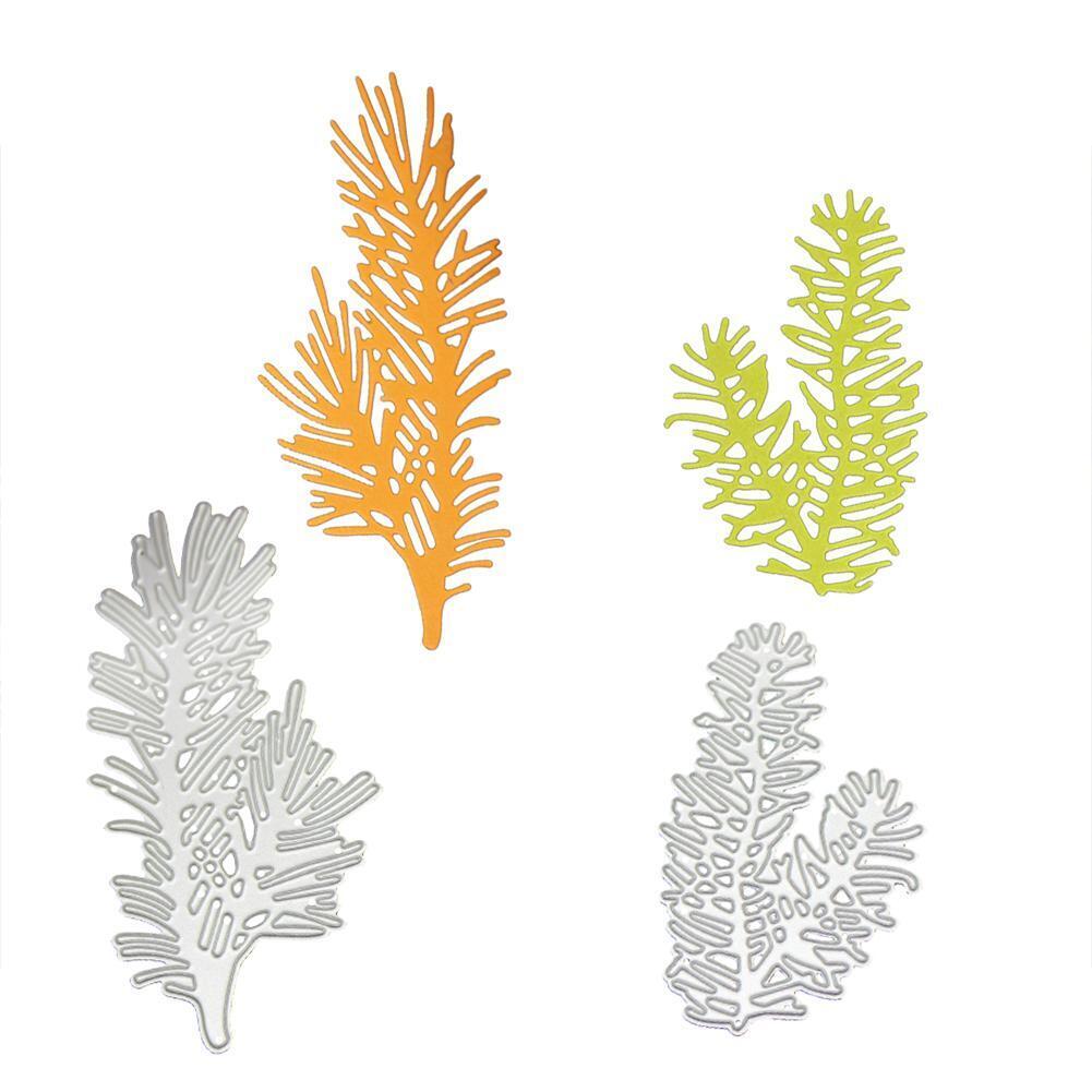 2x Pine Branch Cutting Dies Stencil Scrapbooking Album Paper Card DIY Craft