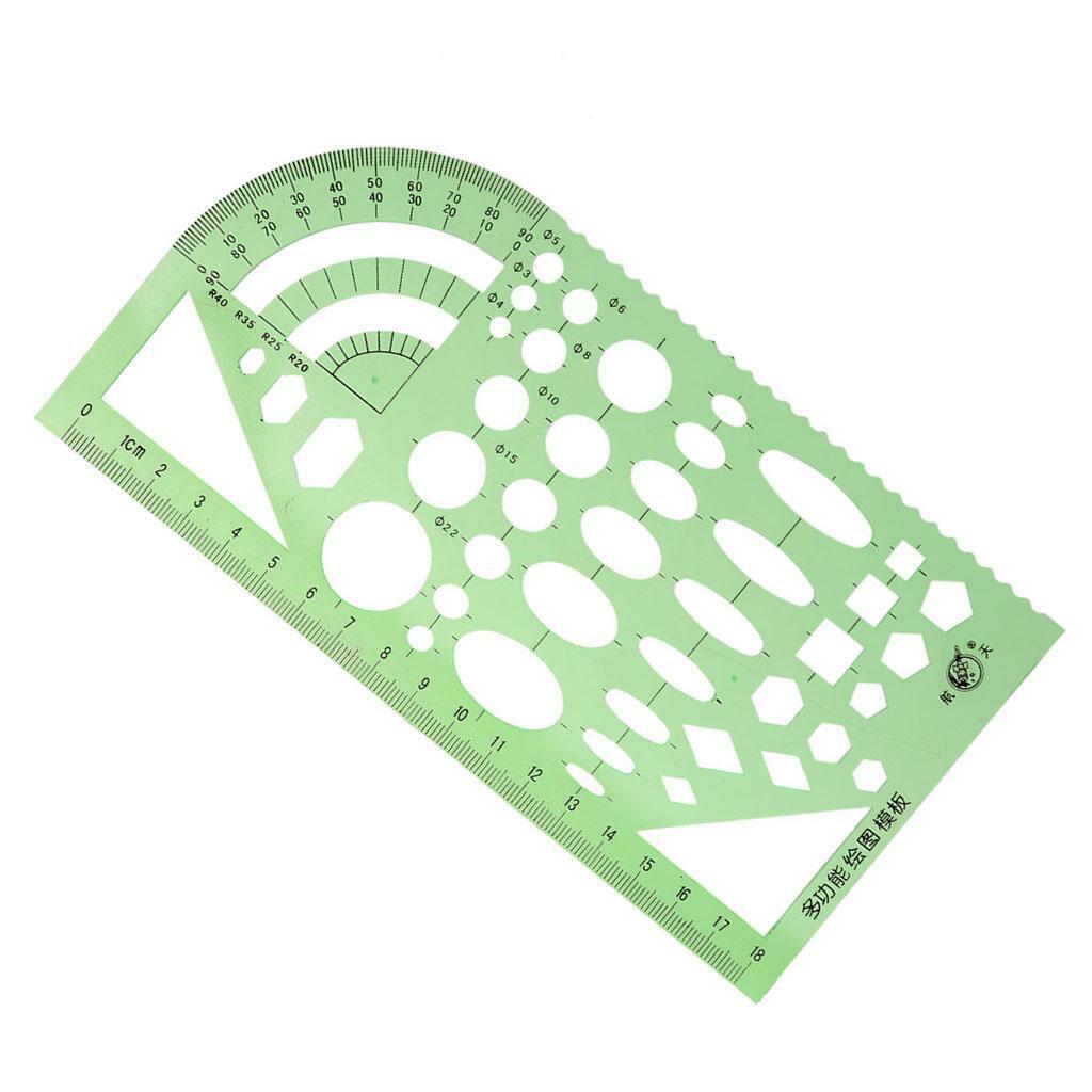 Plastic Drafting Drawing Tools Ruler Geometric Template School Stationery