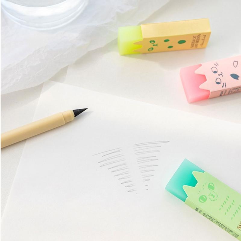 6 Pack Practical Cube Rubber Eraser Flexible for Students Back to School Gift