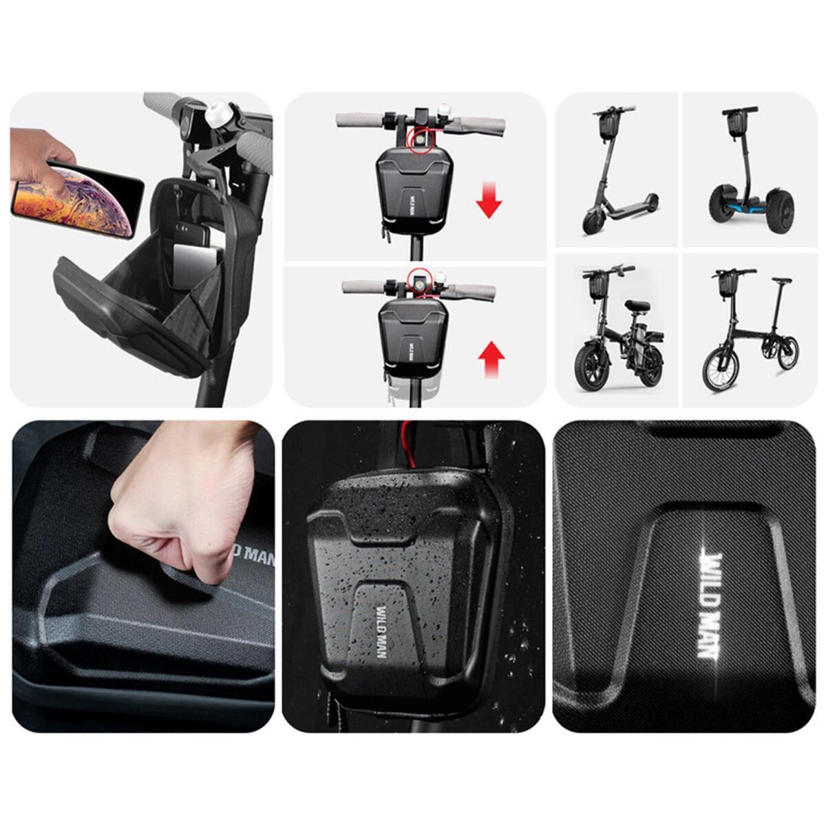 Electric Scooter Bag Front Hanging Bag Waterproof EVA for Folding Bike