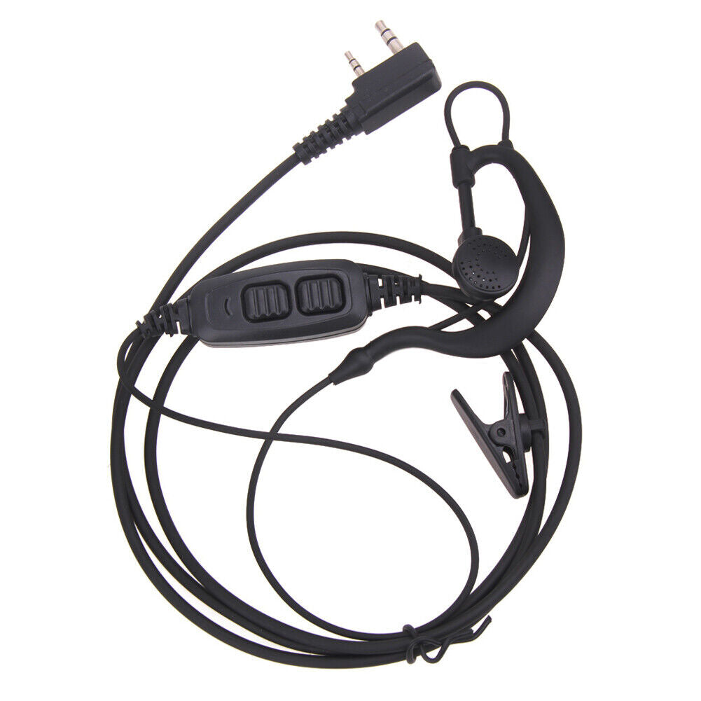 2 Pin Dual PTT Earpiece Headset Mic for Baofeng UV-82 UV-8D Walkie Talkies