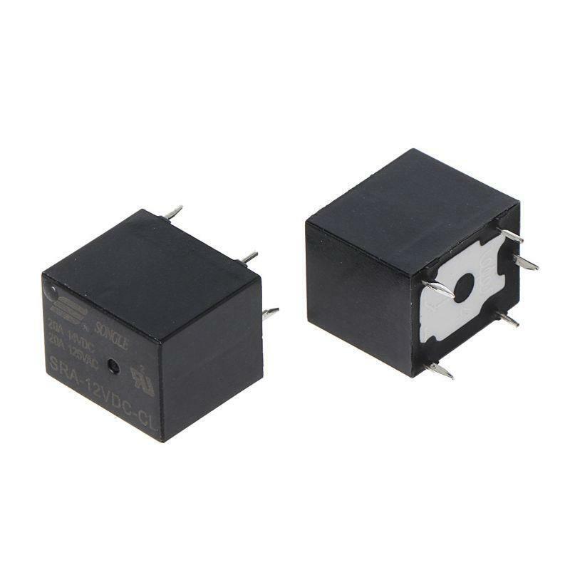 5Pcs Durable DC 12V Coil 10A 5 Pins Power Relay PCB Type SPDT For SRA-12VDC-CL