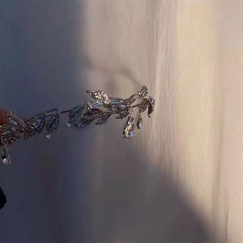 Girl Hair Ornament Forehead Chain Face Water Drop Tassel Rhinestone Headdress