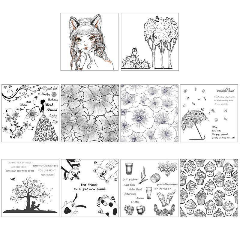 Wonderful Mood Umbrella DIY Silicone Clear Stamp Seal Scrapbook Embossing Album
