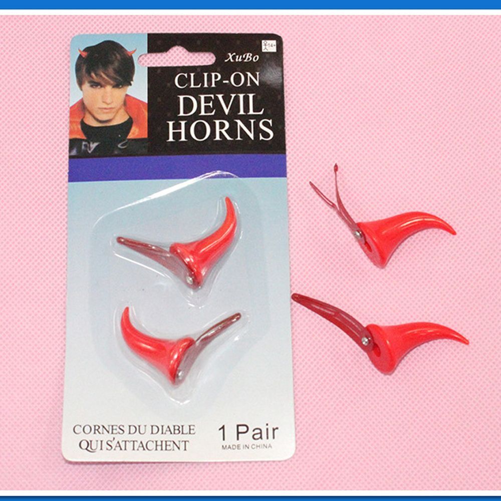 Ghost Hat Red Horns Ears Hairpin Halloween Hair Clips Devil Hair Barrettes