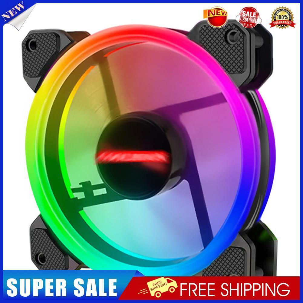 COOLMOON 12cm RGB Small 6 Pin Quiet Desktop PC Case Cooling Fan (1 Fan)