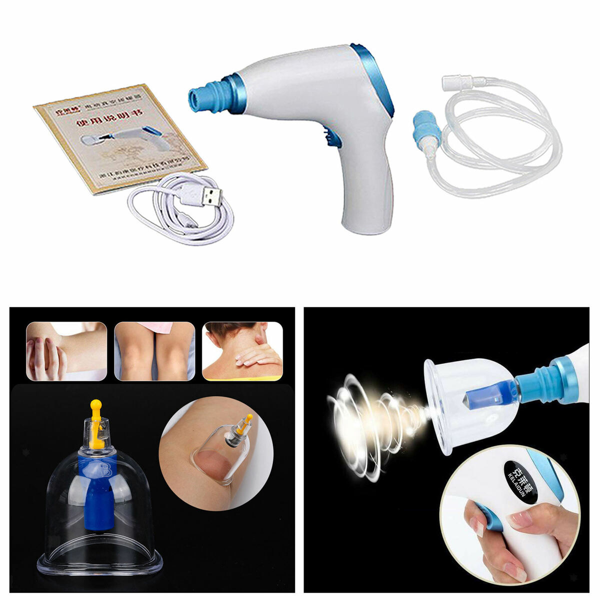 Electric Cupping Kit for Back   Physical Massage  Healthy