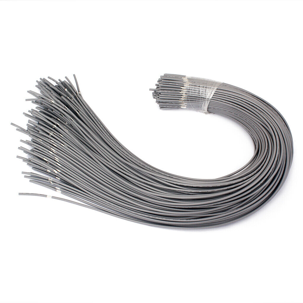 Shielded 1-Conductor Guitar  Wire Hookup Wires Set of 20 - 51cm Gray