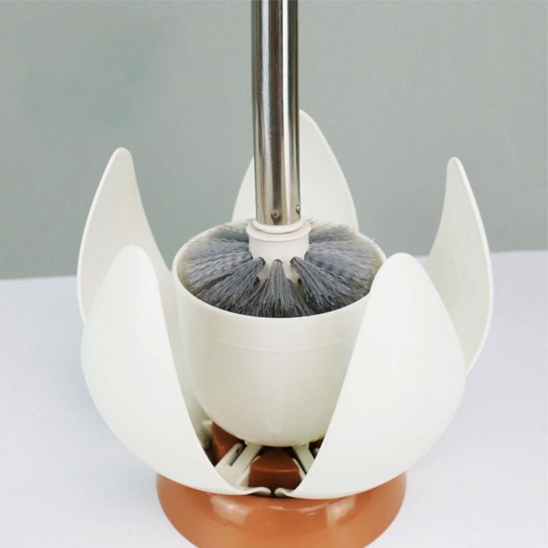 Automatic Opening and Closing Toilet Brush&holder for Bathroom Save Place Design