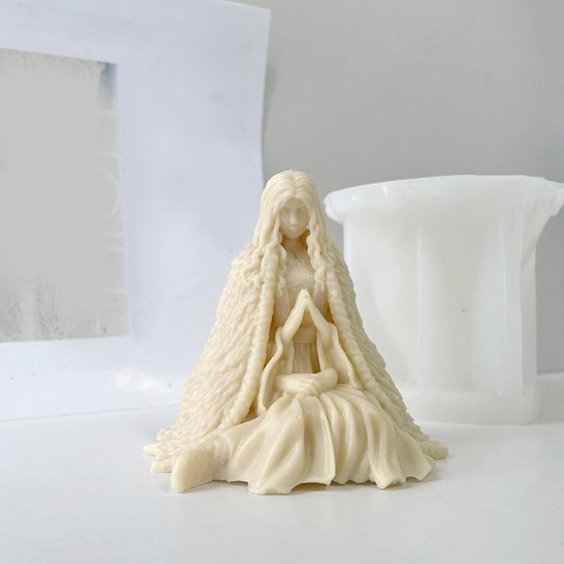 Halloween Witch Candle Mold for DIY Candle Plaster Decor Halloween Party Favors