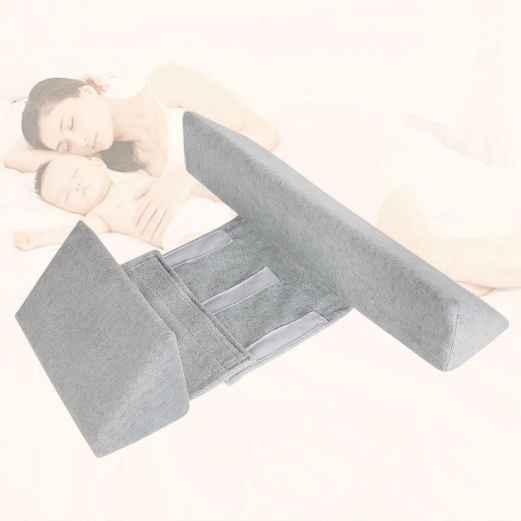 Side Sleeping Pillow Triangle Easy Cleaning for Newborn Infant  Grey