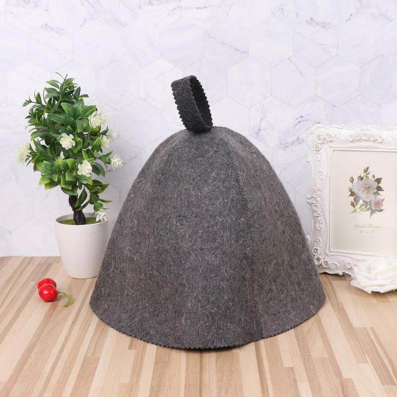 Wool Felt Sauna Hat Anti Heat Russian Banya Cap For Bath House Head Protection