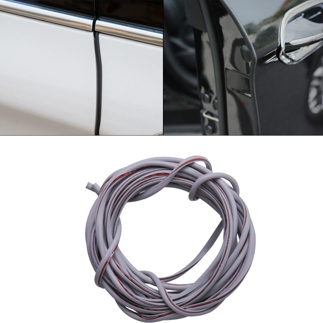 16FT/5M Moulding Protector Strip Scratch Guard Car Door Edge Flexible Cover Li