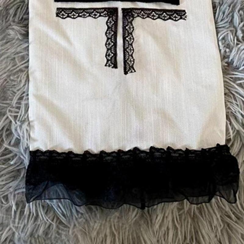 Gothic Cross Women Socks Sleeve Leg Warmers Foot Cover Thigh High Loose Stocking