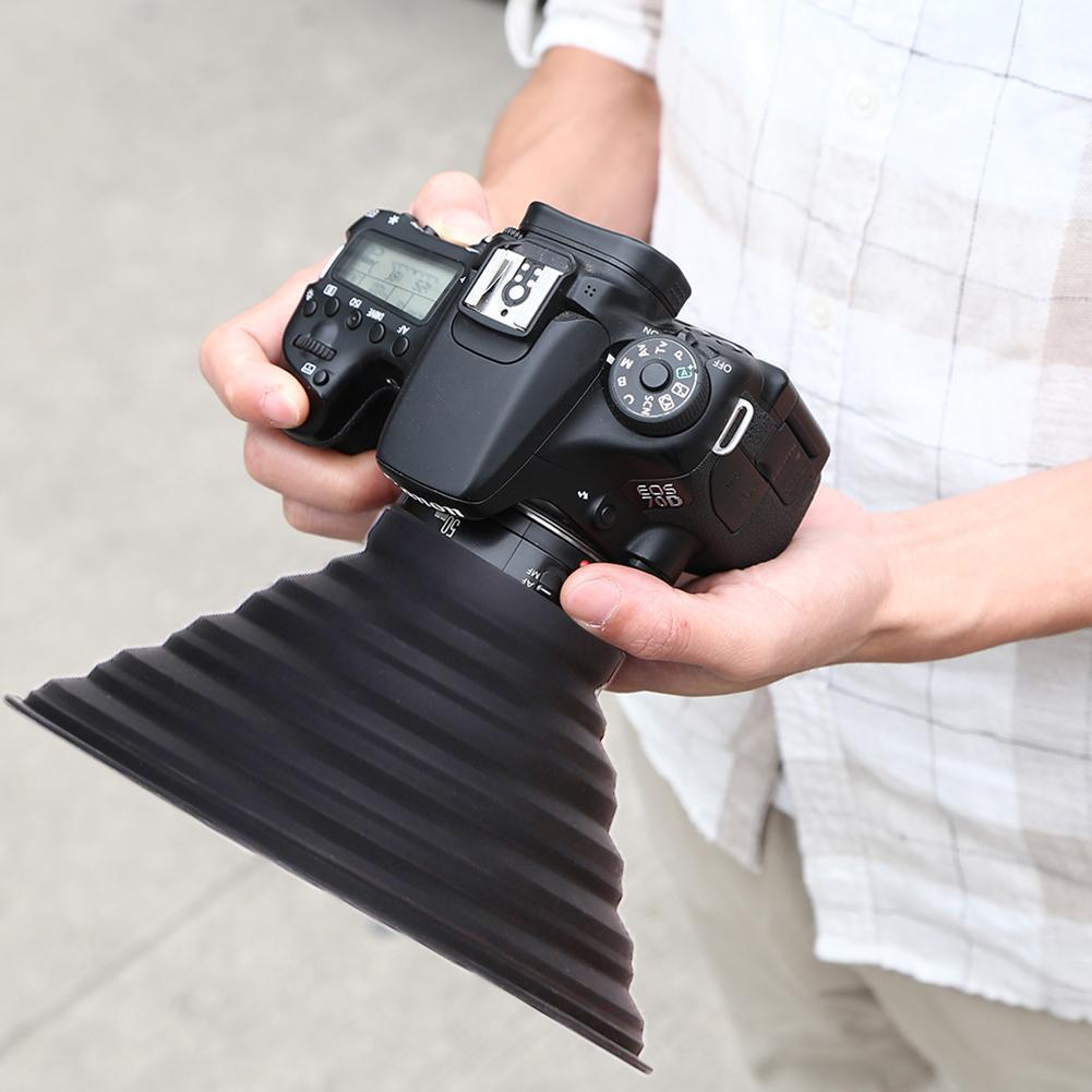 Anti-glass Ultimate Camera Lens Hood Anti-reflective Silicone Photos Hood