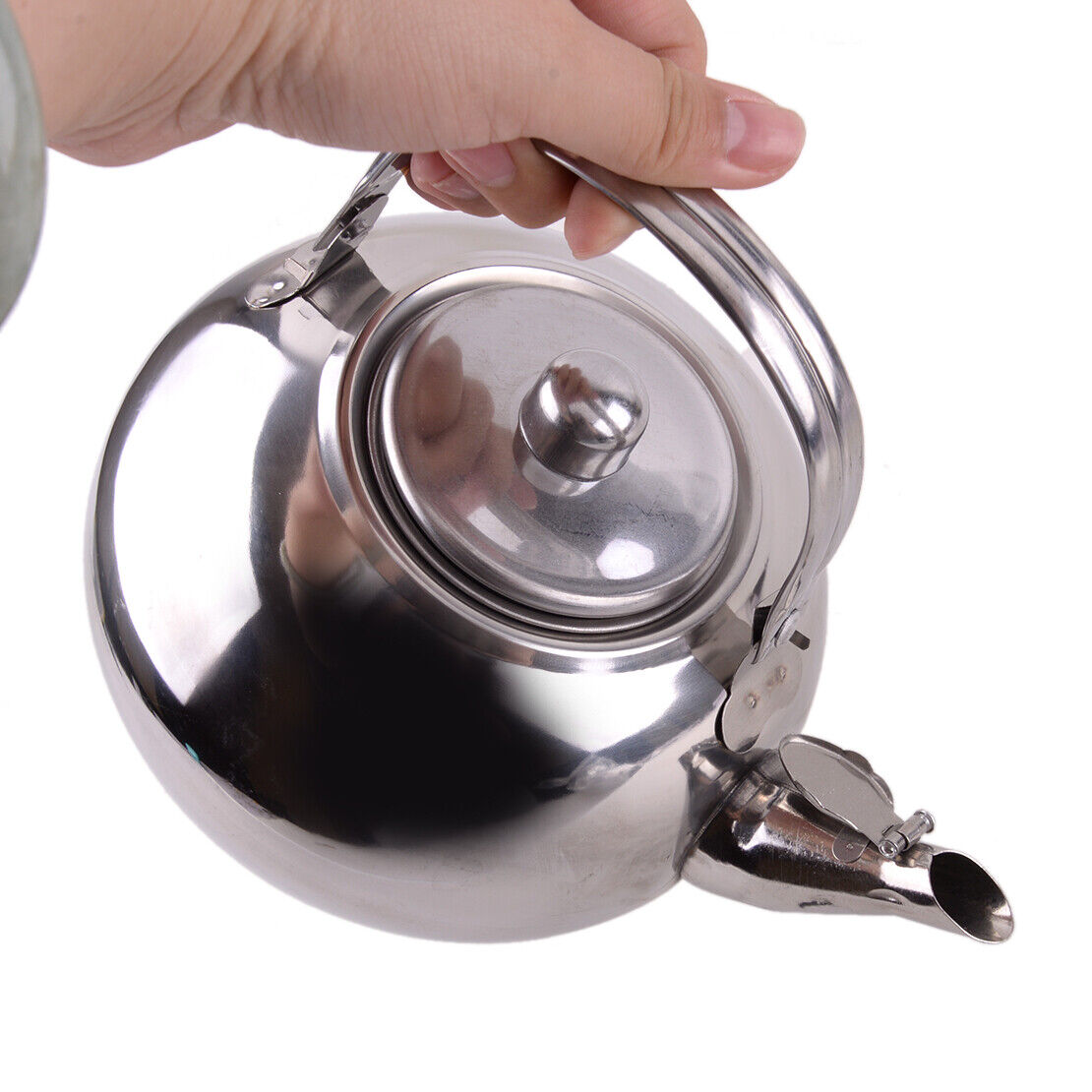 Stainless Steel Tea Kettle Tea Pot Teapot 1.2L For Outdoor Camping A4