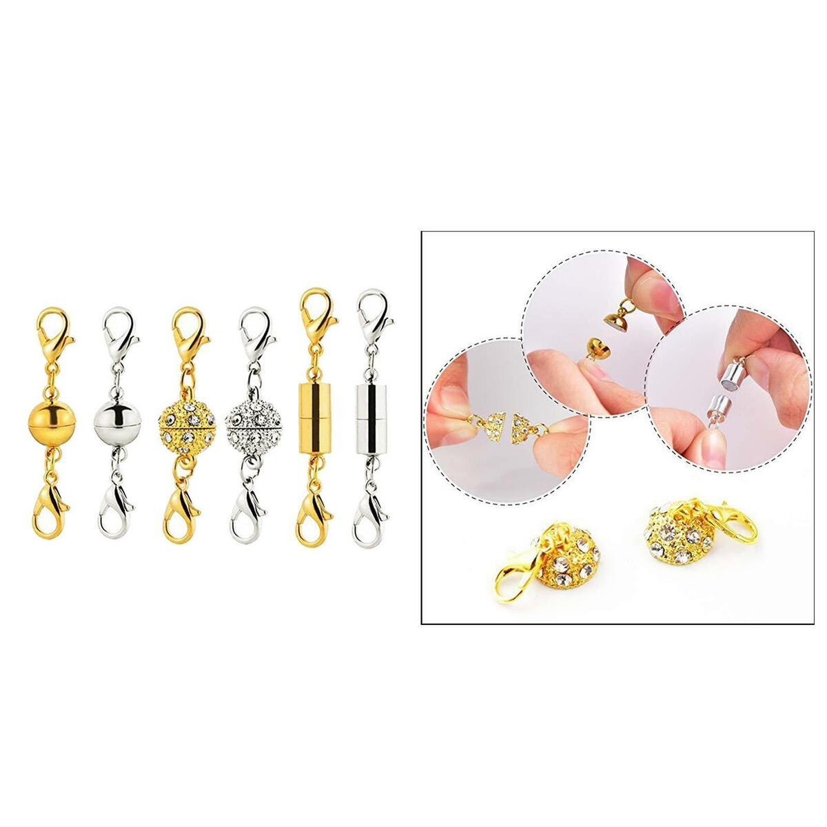 6Pcs Magnetic Clasp Ball/Cylinder  Magnetic  Clasps