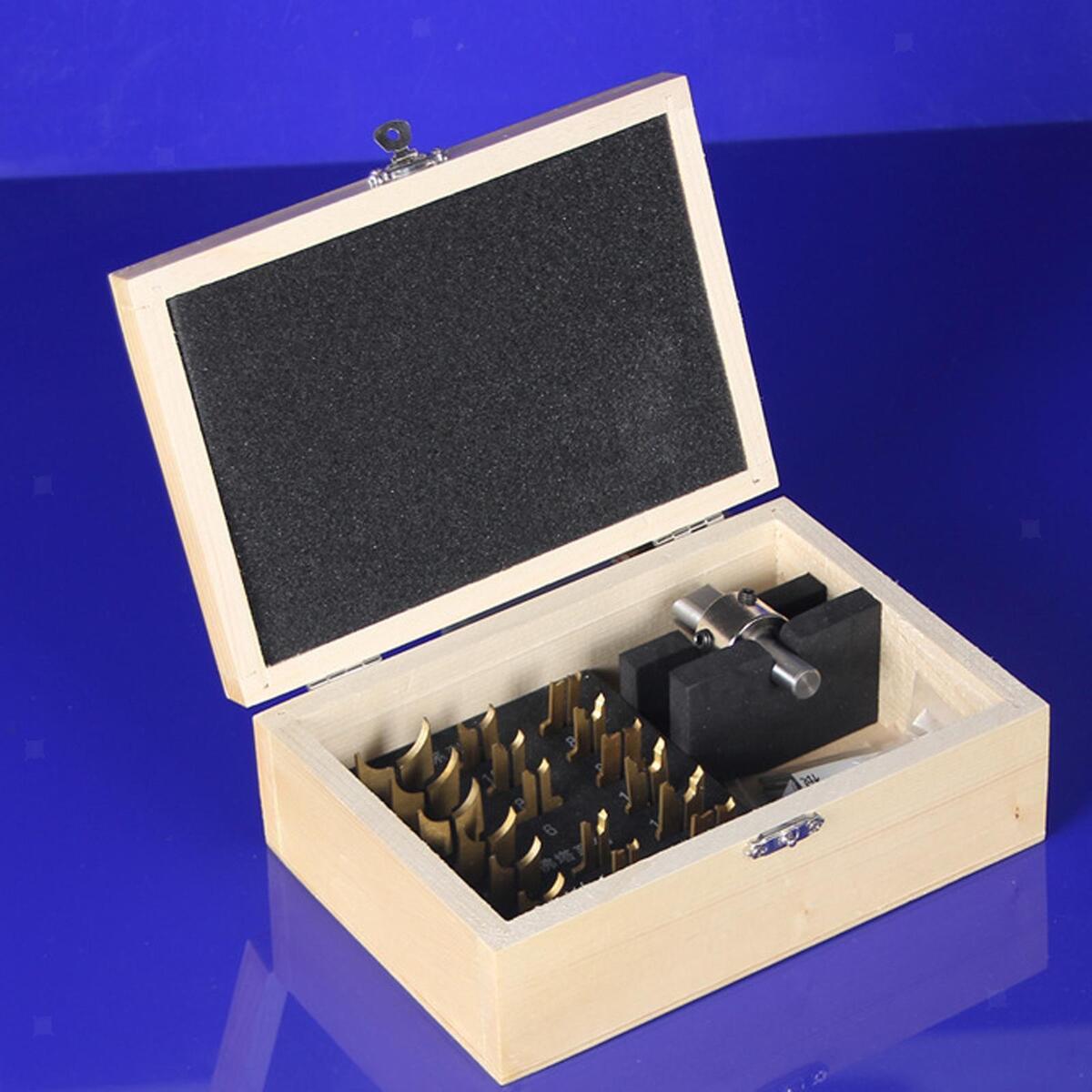 52Pcs Wooden  Drill  Spherical Buddha  6mm-22mm with Case