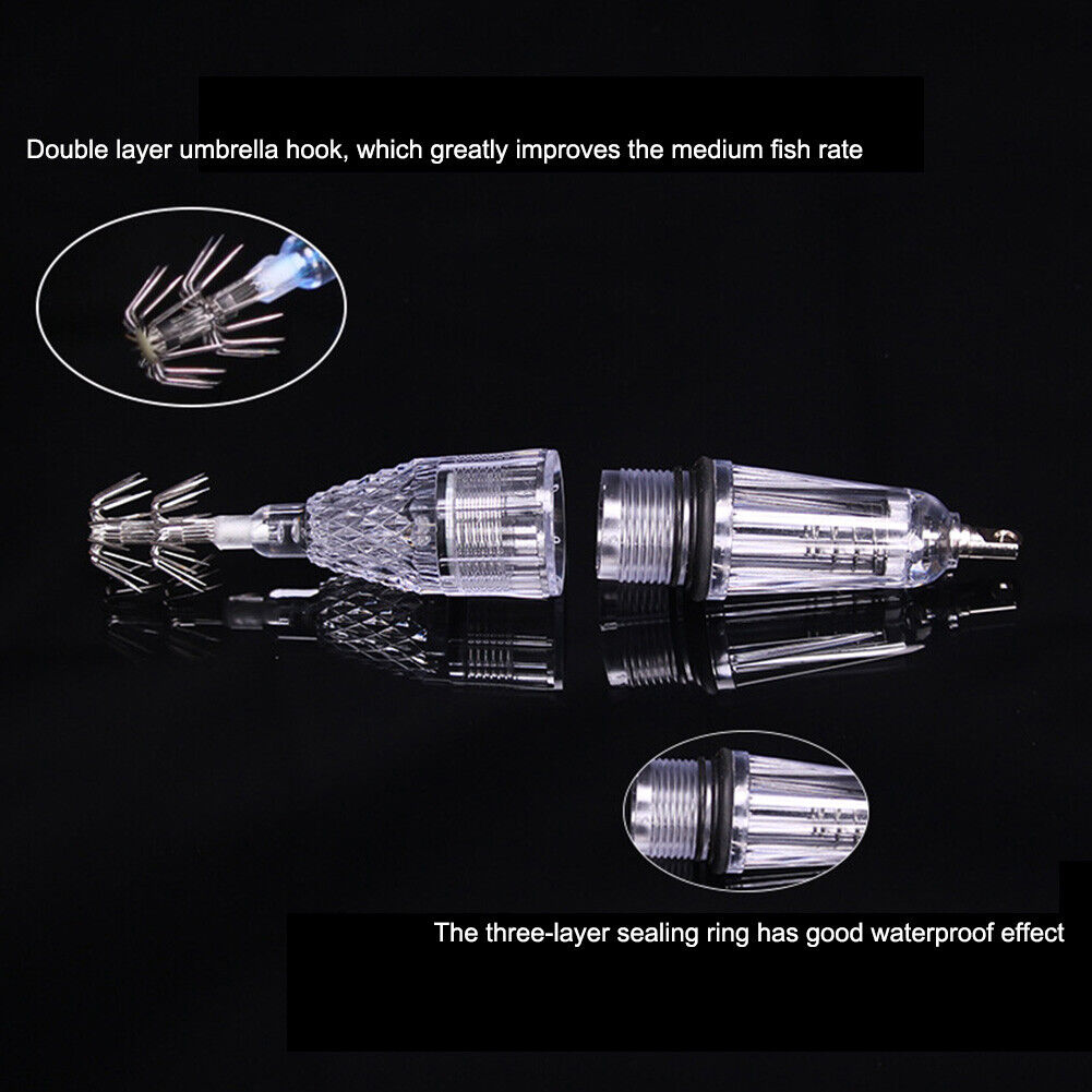LED Squid Lure Lamp Fishing Squid Octopus Cuttle Attracting Light (Red)