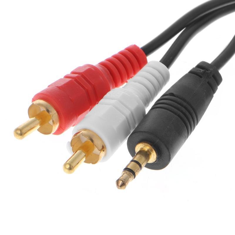 3.5mm Jack To 2 RCA Audio Cables Male to RCA Male For Laptop TV DVD Amplifier