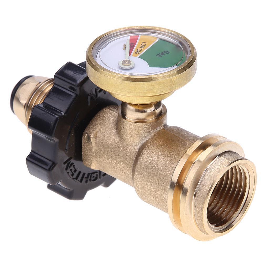 POL Propane Gas Gauge Meter Tank Built-in Leak Detector Universal for QCC1