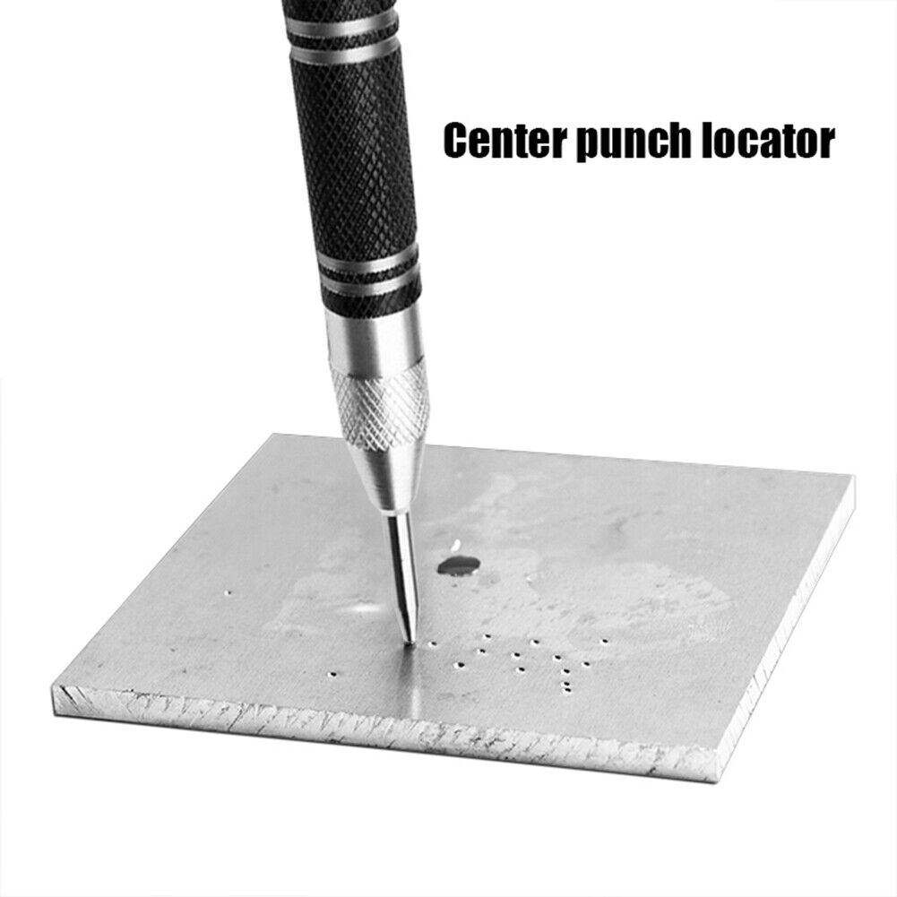 Automatic Center Pin Spring Loaded Mark Center Punch Woodworking Tool (C)