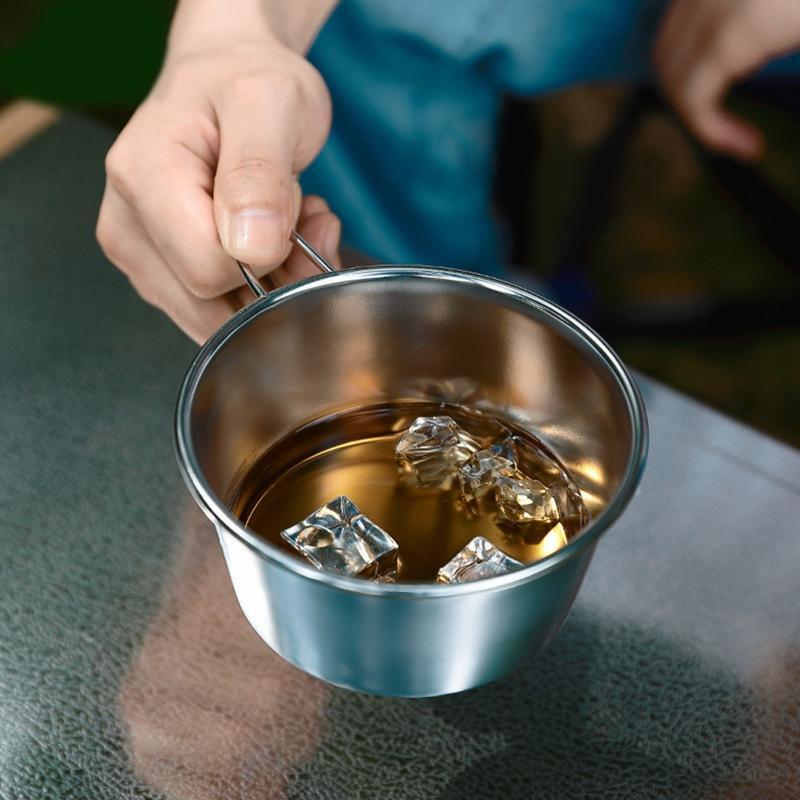 Coffee Cup Stainless Steel Creative Camping Boil Water Mug Coffee Cup 450ml